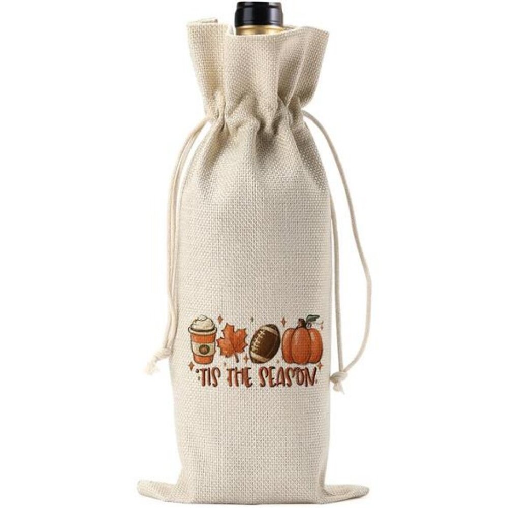 WRSUNT Tis the Season Fall Wine Bag Fall Thanksgiving Gifts for Women Men‎